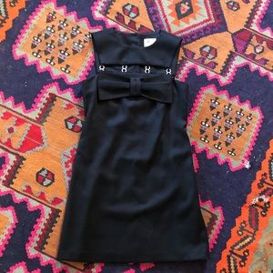 Milly Black Mini Dress with Bow Detail